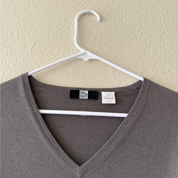 Avenue Women’s Charcoal V-Neck Sweater - Picture 9 of 9